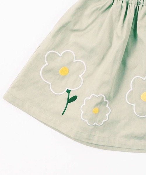 KP(ケーピー)の「花刺しゅうコットンツイルフレアースカート(100-130cm)(スカート・キッズ・カーキ/ブルー・110cm/100cm/120cm/130cm)」の14枚目の写真