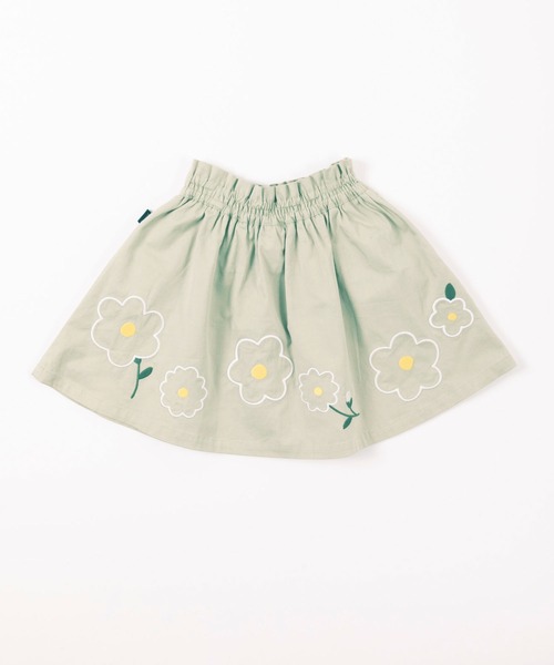 KP(ケーピー)の「花刺しゅうコットンツイルフレアースカート(100-130cm)(スカート・キッズ・カーキ/ブルー・110cm/100cm/120cm/130cm)」の15枚目の写真