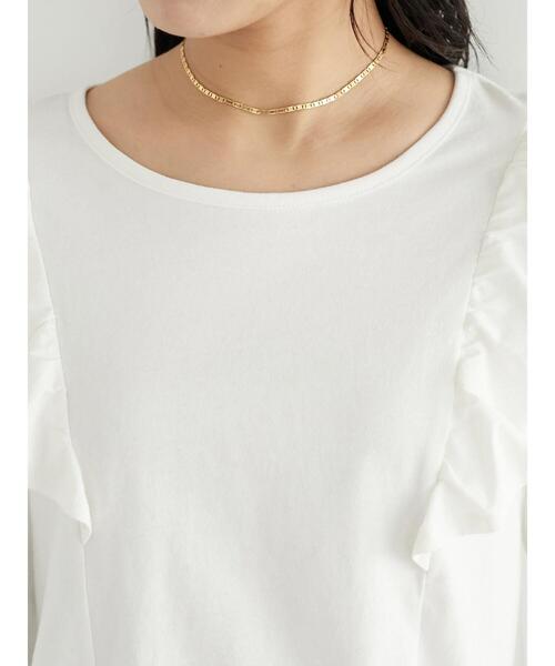 Sugar spoon（シュガースプーン）の「・SUGAR SPOON ラッフルショルダーロンT（Tシャツ/カットソー・レディース・ブラック/オフホワイト/イエロー/グリーン・FREE）」の10枚目の写真