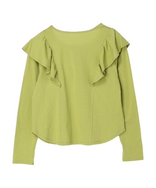 Sugar spoon（シュガースプーン）の「・SUGAR SPOON ラッフルショルダーロンT（Tシャツ/カットソー・レディース・ブラック/オフホワイト/イエロー/グリーン・FREE）」の17枚目の写真