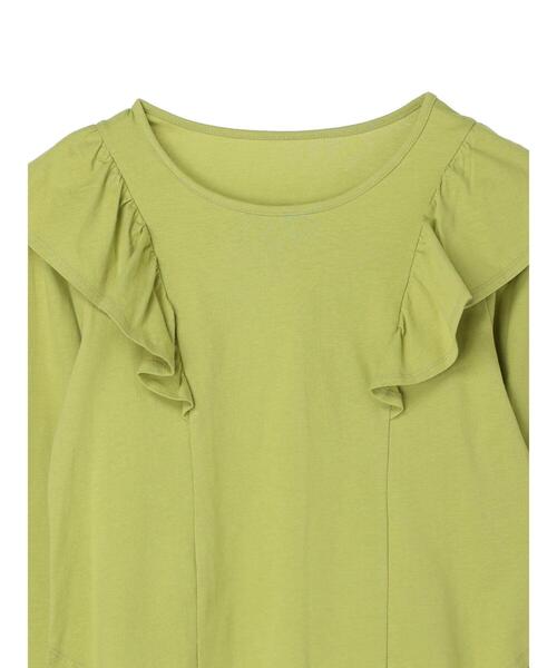 Sugar spoon（シュガースプーン）の「・SUGAR SPOON ラッフルショルダーロンT（Tシャツ/カットソー・レディース・ブラック/オフホワイト/イエロー/グリーン・FREE）」の18枚目の写真