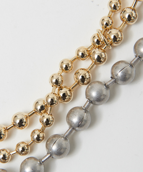 qualite（カリテ）の「ミックスボールチェーンネックレス（ネックレス・レディース・ゴールド・フリー）」の4枚目の写真