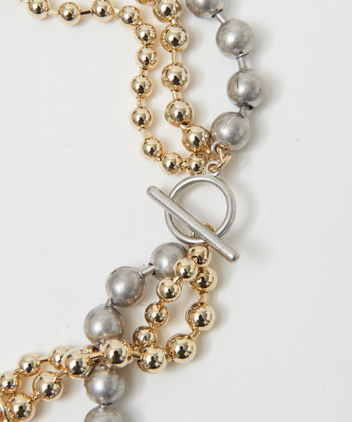 qualite（カリテ）の「ミックスボールチェーンネックレス（ネックレス・レディース・ゴールド・フリー）」の5枚目の写真