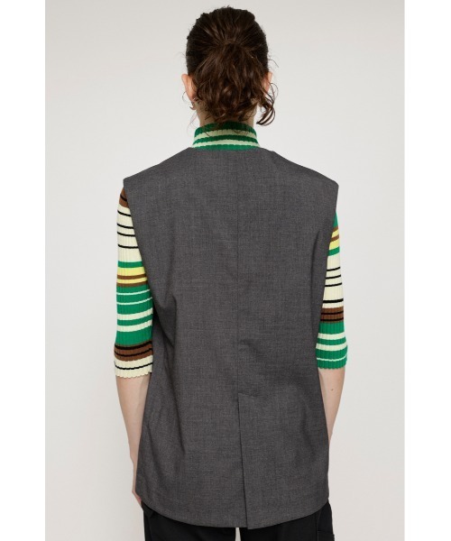SLY(スライ)の「OVER TAILOR N/C VEST オーバー テイラー ベスト(ベスト・レディース・ベージュ/杢グレー・FREE)」の11枚目の写真