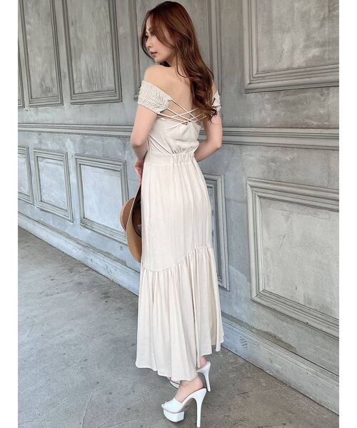 RESEXXY（リゼクシー）の「バッククロスオフショルワンピース（ワンピース・レディース・ブラック/イエロー/アイボリー・FREE）」の15枚目の写真