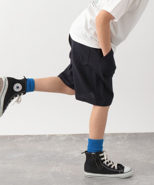 GLOBAL WORK（グローバルワーク）の「キッズ/ソフトタッチ綿麻ショーツ/262785（その他パンツ・キッズ・ネイビー/カーキ/ライトイエロー/ライトピンク/サックスブルー/オレンジ・110cm/100cm/120cm/130cm/140cm/150cm/160cm）」の3枚目の写真