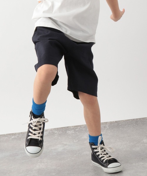 GLOBAL WORK（グローバルワーク）の「キッズ/ソフトタッチ綿麻ショーツ/262785（その他パンツ・キッズ・ネイビー/カーキ/ライトイエロー/ライトピンク/サックスブルー/オレンジ・110cm/100cm/120cm/130cm/140cm/150cm/160cm）」の8枚目の写真