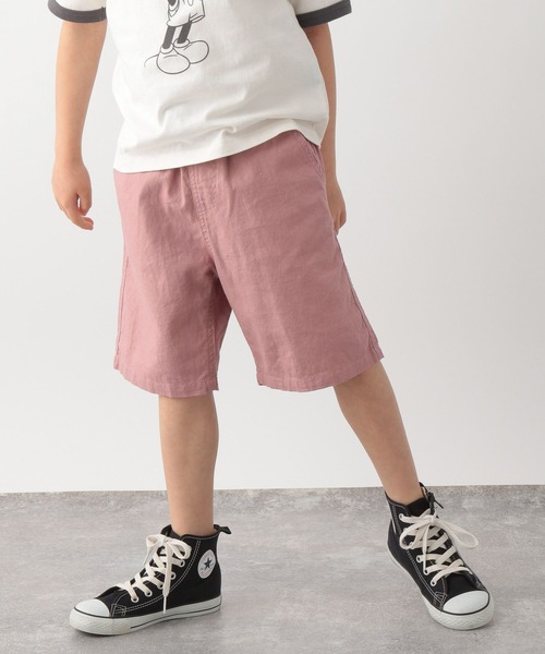 GLOBAL WORK（グローバルワーク）の「キッズ/ソフトタッチ綿麻ショーツ/262785（その他パンツ・キッズ・ネイビー/カーキ/ライトイエロー/ライトピンク/サックスブルー/オレンジ・110cm/100cm/120cm/130cm/140cm/150cm/160cm）」の12枚目の写真