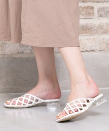 クリアヒールメッシュサンダル