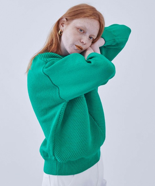 mecre メクル　ブロッキング　ニット　プルオーバー MECRE（メクル）｜ニット/セーター一覧 - WEAR