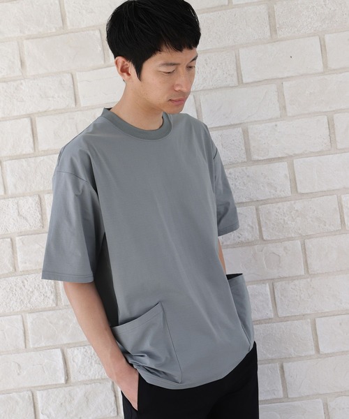 LAKOLE(ラコレ)の「【PARK】ストレッチスラブTシャツ / 274434(Tシャツ/カットソー・メンズ・ブラック/ベージュ/チャコール/ネイビー・MEDIUM/LARGE/X-LARGE)」の1枚目の写真