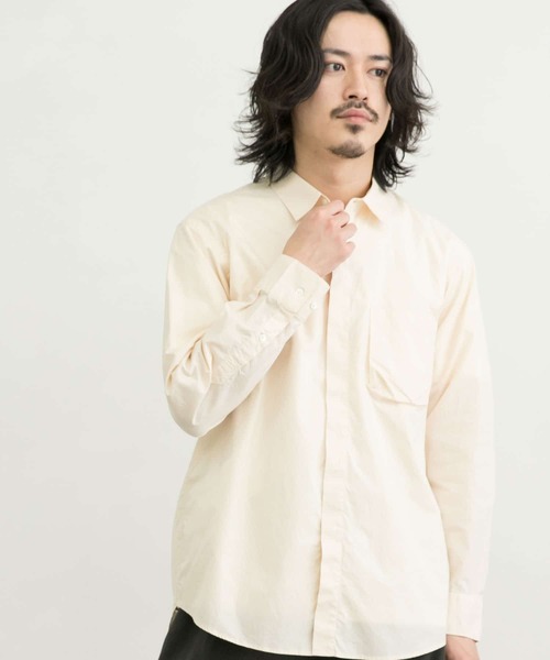 WORK NOT WORK URBAN RESEARCH(ワークノットワークアーバンリサーチ)の「WORK NOT WORK 100/2 Fly Front Shirts(シャツ/ブラウス・メンズ・グレー/オレンジ系その他・SMALL/MEDIUM/LARGE)」の5枚目の写真