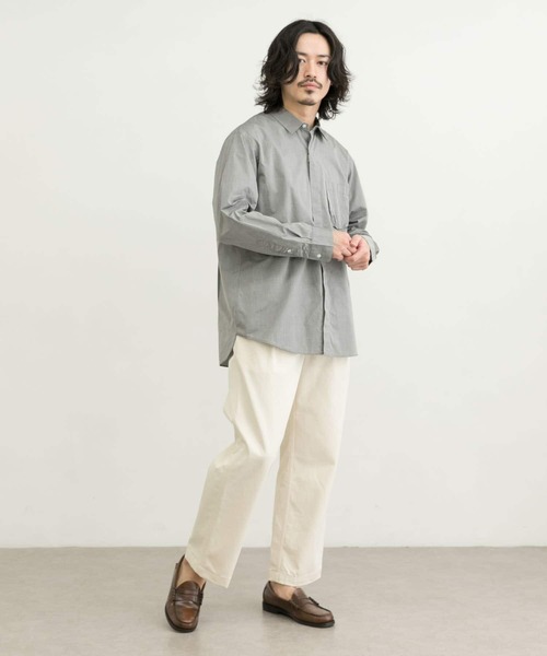 WORK NOT WORK URBAN RESEARCH(ワークノットワークアーバンリサーチ)の「WORK NOT WORK 100/2 Fly Front Shirts(シャツ/ブラウス・メンズ・グレー/オレンジ系その他・SMALL/MEDIUM/LARGE)」の9枚目の写真