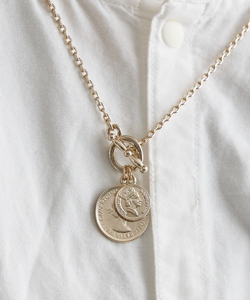 CPCM(シーピーシーエム)の「2コインネックレス(ネックレス・メンズ・シルバー/ゴールド・FREE)」の2枚目の写真
