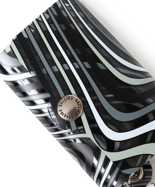 SALLIES（サリーズ）の「SALLIES / Pocket Pal BORDER ミニマル ウォレット（財布・メンズ・ブラック/ピンク/ブルー・ONE SIZE）」の4枚目の写真