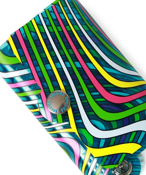 SALLIES（サリーズ）の「SALLIES / Pocket Pal BORDER ミニマル ウォレット（財布・メンズ・ブラック/ピンク/ブルー・ONE SIZE）」の11枚目の写真