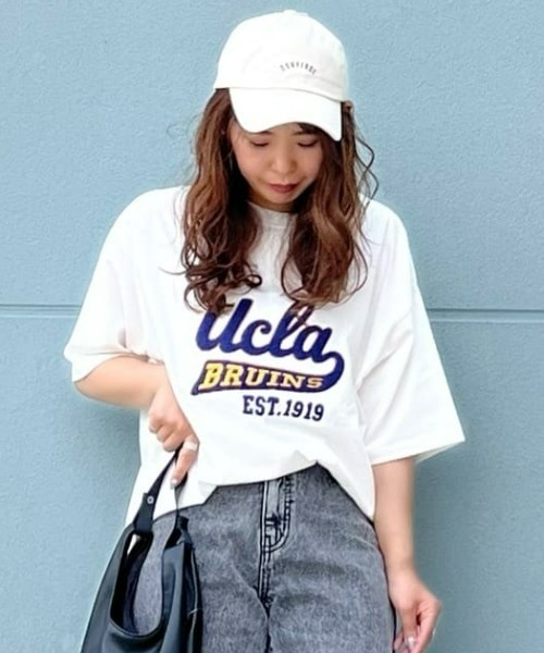 Right-on（ライトオン）の「カレッジプリントＴシャツ（Tシャツ/カットソー・メンズ・ホワイト/ネイビー/ライトグレー/グリーン/ネイビー×ホワイト/イエロー・L/S/XL/M）」の2枚目の写真