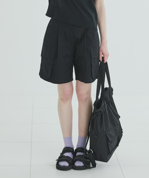 EDIT Gris（エディットグリ）の「カーゴポケットハーフパンツ　　FUDGE掲載商品（その他パンツ・レディース・ブラック/グリーン/アイボリー・FREE）」の12枚目の写真