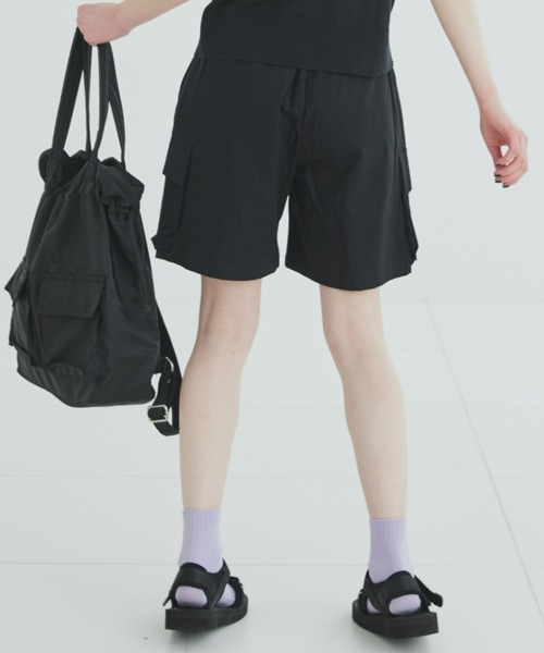 EDIT Gris（エディットグリ）の「カーゴポケットハーフパンツ　　FUDGE掲載商品（その他パンツ・レディース・ブラック/グリーン/アイボリー・FREE）」の13枚目の写真