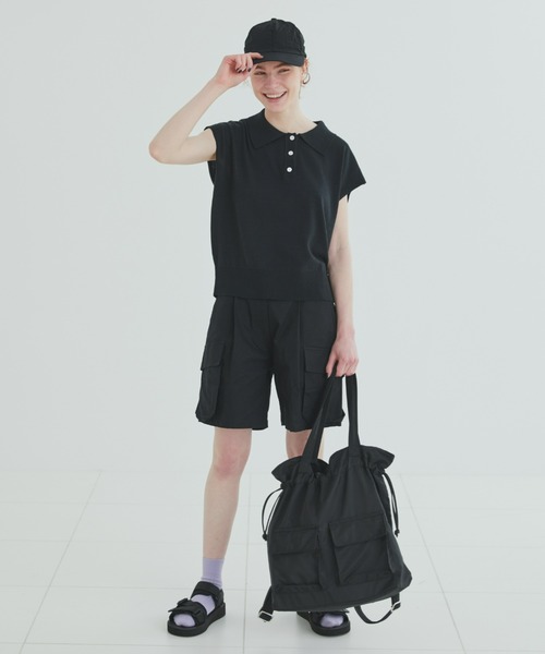 EDIT Gris（エディットグリ）の「カーゴポケットハーフパンツ　　FUDGE掲載商品（その他パンツ・レディース・ブラック/グリーン/アイボリー・FREE）」の14枚目の写真