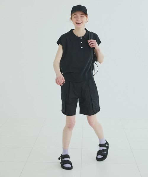 EDIT Gris（エディットグリ）の「カーゴポケットハーフパンツ　　FUDGE掲載商品（その他パンツ・レディース・ブラック/グリーン/アイボリー・FREE）」の16枚目の写真