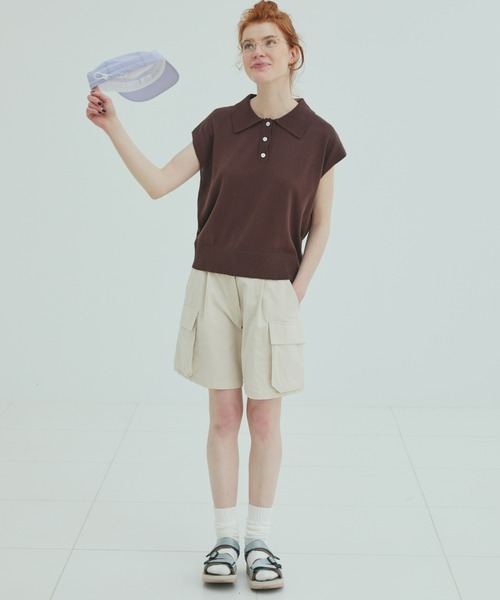 EDIT Gris（エディットグリ）の「カーゴポケットハーフパンツ　　FUDGE掲載商品（その他パンツ・レディース・ブラック/グリーン/アイボリー・FREE）」の18枚目の写真