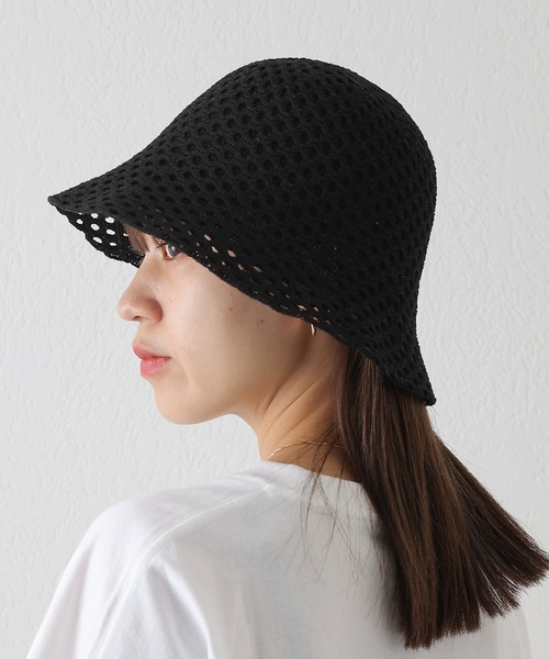 COLONY 2139（コロニートゥーワンスリーナイン）の「ウェーブモチーフボーラーハット（ハット・レディース・ブラック/アイボリー・FREE）」の2枚目の写真