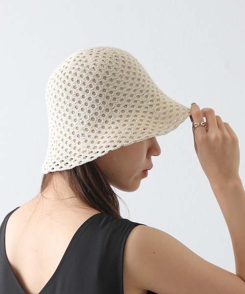 COLONY 2139（コロニートゥーワンスリーナイン）の「ウェーブモチーフボーラーハット（ハット・レディース・ブラック/アイボリー・FREE）」の5枚目の写真