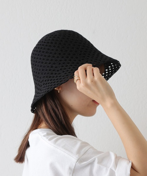 COLONY 2139（コロニートゥーワンスリーナイン）の「ウェーブモチーフボーラーハット（ハット・レディース・ブラック/アイボリー・FREE）」の11枚目の写真