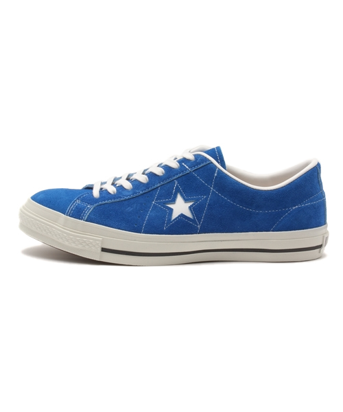 CONVERSE(コンバース)の「ONE STAR J SUEDE / ワンスター J スエード(スニーカー・メンズ・ブルー/イエロー・9/10.5/6/8/7.5/5.5/7/5/4.5/8.5/6.5/9.5)」の3枚目の写真