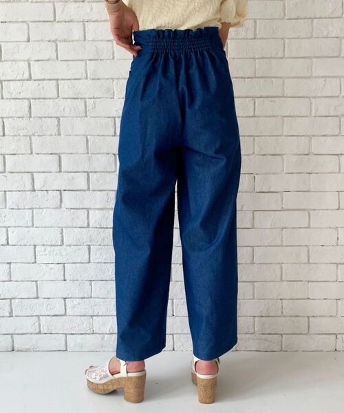 MAJESTIC LEGON(マジェスティックレゴン)の「ハイウエストワイドパンツ(その他パンツ・レディース・ピンク/ネイビー/ブラック・MEDIUM)」の12枚目の写真