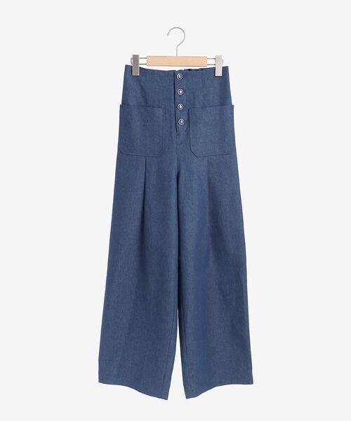 MAJESTIC LEGON(マジェスティックレゴン)の「ハイウエストワイドパンツ(その他パンツ・レディース・ピンク/ネイビー/ブラック・MEDIUM)」の22枚目の写真
