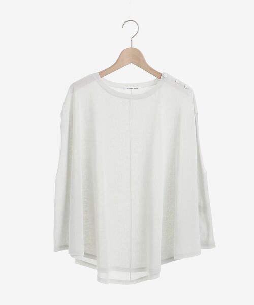 le.coeur blanc(ルクールブラン)の「ポンチョライクニットプルオーバー(ニット/セーター・レディース・ライトグレー/ブラック/ダークグリーン・38)」の15枚目の写真