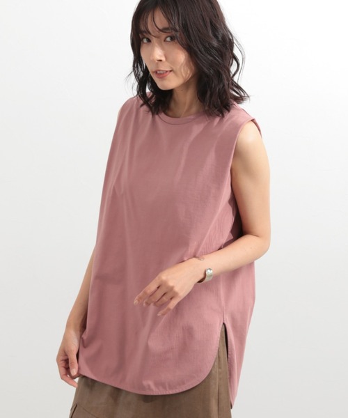 BARNYARDSTORM（バンヤードストーム）の「BARNYARDSTORM / ラウンドヘムノースリプルオーバー（Tシャツ/カットソー・レディース・ホワイト/ブラウン/グレー/ピンク/チャコール・1/0）」の17枚目の写真