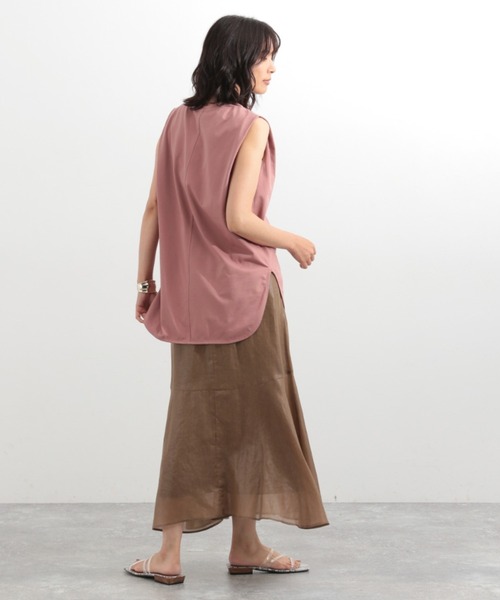 BARNYARDSTORM（バンヤードストーム）の「BARNYARDSTORM / ラウンドヘムノースリプルオーバー（Tシャツ/カットソー・レディース・ホワイト/ブラウン/グレー/ピンク/チャコール・1/0）」の20枚目の写真