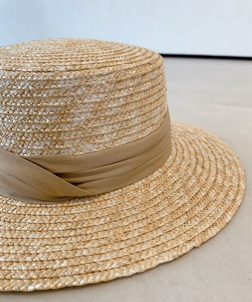 リボン付きカンカン帽 Fudge掲載商品 ハット Edit Gris エディットグリ のファッション通販 Zozotown