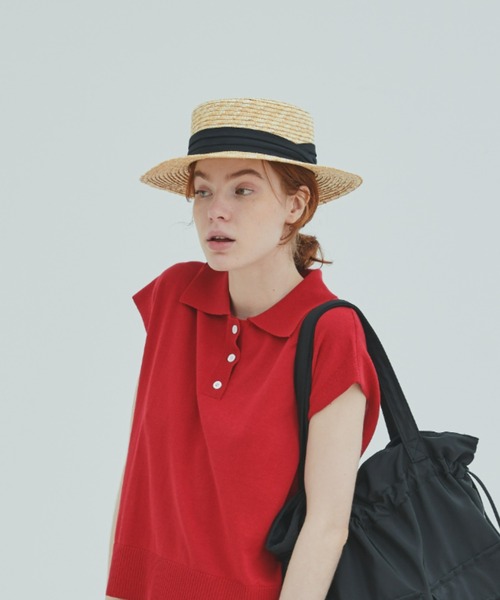 EDIT Gris(エディットグリ)の「リボン付きカンカン帽(ハット・レディース・ベージュ/ブラック・FREE)」の11枚目の写真