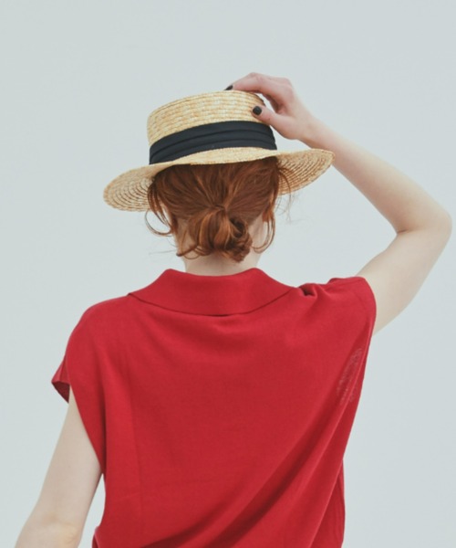 EDIT Gris(エディットグリ)の「リボン付きカンカン帽(ハット・レディース・ベージュ/ブラック・FREE)」の13枚目の写真