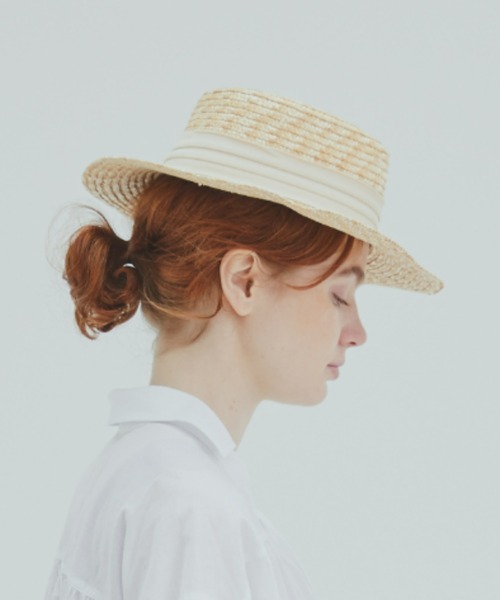 EDIT Gris(エディットグリ)の「リボン付きカンカン帽(ハット・レディース・ベージュ/ブラック・FREE)」の16枚目の写真