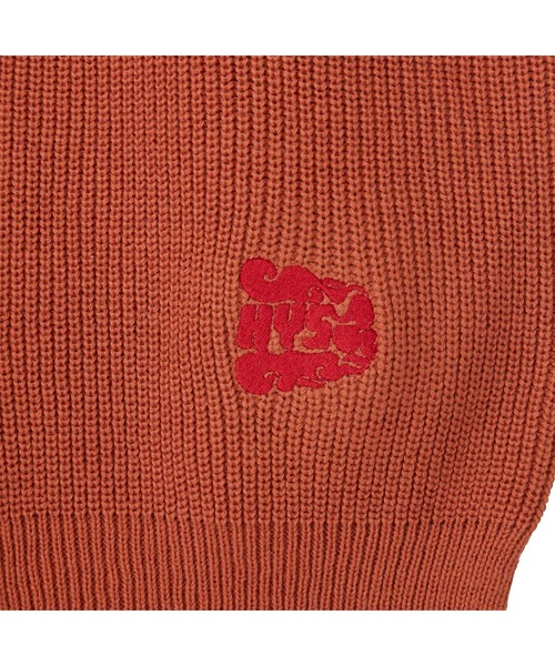 HYSTERIC GLAMOUR（ヒステリックグラマー）の「FLAMES LOGO刺繍 カールカールモックネックセーター（ニット/セーター・メンズ・ブラック/ホワイト/オレンジ・SMALL/MEDIUM/LARGE/X-LARGE）」の9枚目の写真