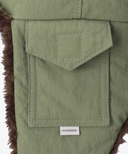OVERRIDE（オーバーライド）の「OVERRIDE  RIP STOP CARGO TRAPPER（ハット・メンズ・グリーン/ブラック/ネイビー・58cm）」の18枚目の写真
