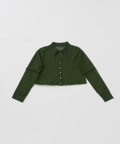 CEL ANSWER（シーイーエルアンサー）の「3wayスリーブシアーカーディガン（ニット/セーター・レディース・ブラック/オレンジ/グリーン・FREE）」の5枚目の写真