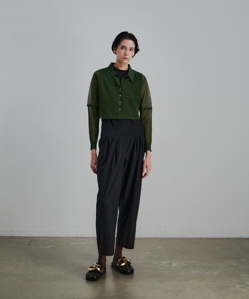 CEL ANSWER（シーイーエルアンサー）の「3wayスリーブシアーカーディガン（ニット/セーター・レディース・ブラック/オレンジ/グリーン・FREE）」の14枚目の写真