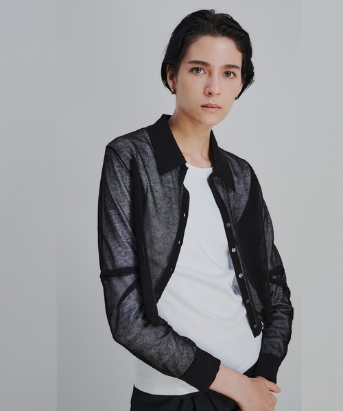 CEL ANSWER（シーイーエルアンサー）の「3wayスリーブシアーカーディガン（ニット/セーター・レディース・ブラック/オレンジ/グリーン・FREE）」の19枚目の写真