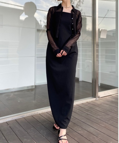 CEL ANSWER（シーイーエルアンサー）の「3wayスリーブシアーカーディガン（ニット/セーター・レディース・ブラック/オレンジ/グリーン・FREE）」の21枚目の写真