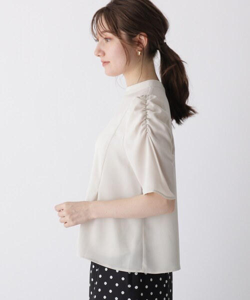 【1074】アナイ　ジョーゼットビジューブラウス　黒　38 1074】アナイ ジョーゼットビジューブラウス 黒 38 ジョーゼット