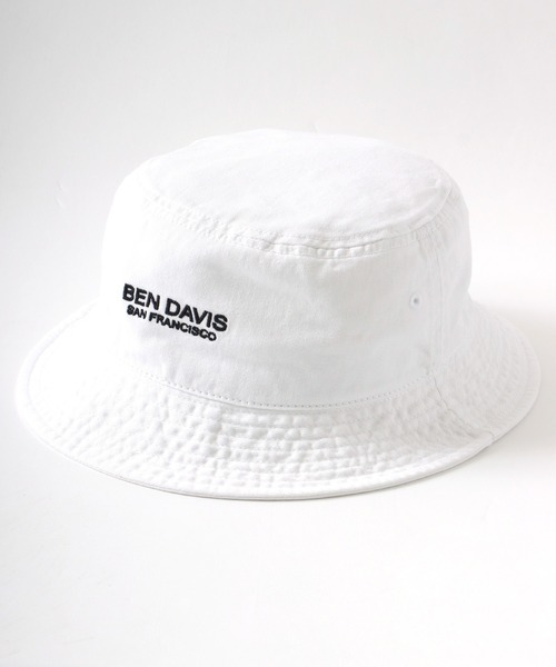 BEN DAVIS（ベンデイビス）の「BEN DAVIS/ベンデイビス ツイル バケットハット（ハット・メンズ・ブラック/ベージュ/ホワイト・FREE）」の2枚目の写真