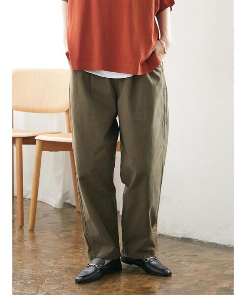 CRAFT STANDARD BOUTIQUE(クラフトスタンダードブティック)の「ベイカーテーパードパンツ *◆(チノパンツ・レディース・カーキ/ベージュ・M/L)」の5枚目の写真