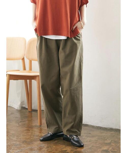 CRAFT STANDARD BOUTIQUE(クラフトスタンダードブティック)の「ベイカーテーパードパンツ *◆(チノパンツ・レディース・カーキ/ベージュ・M/L)」の6枚目の写真