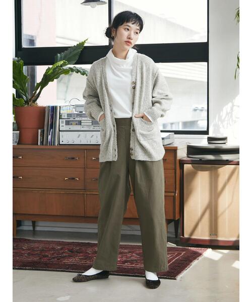 CRAFT STANDARD BOUTIQUE(クラフトスタンダードブティック)の「ベイカーテーパードパンツ *◆(チノパンツ・レディース・カーキ/ベージュ・M/L)」の12枚目の写真